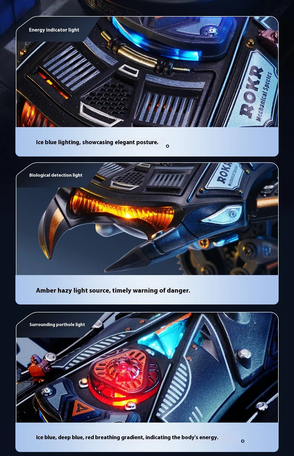 Mechanical Species Manta Ray Model – Trendy Assembly Figurine Toy, Boys’ Valentine’s Day Gift