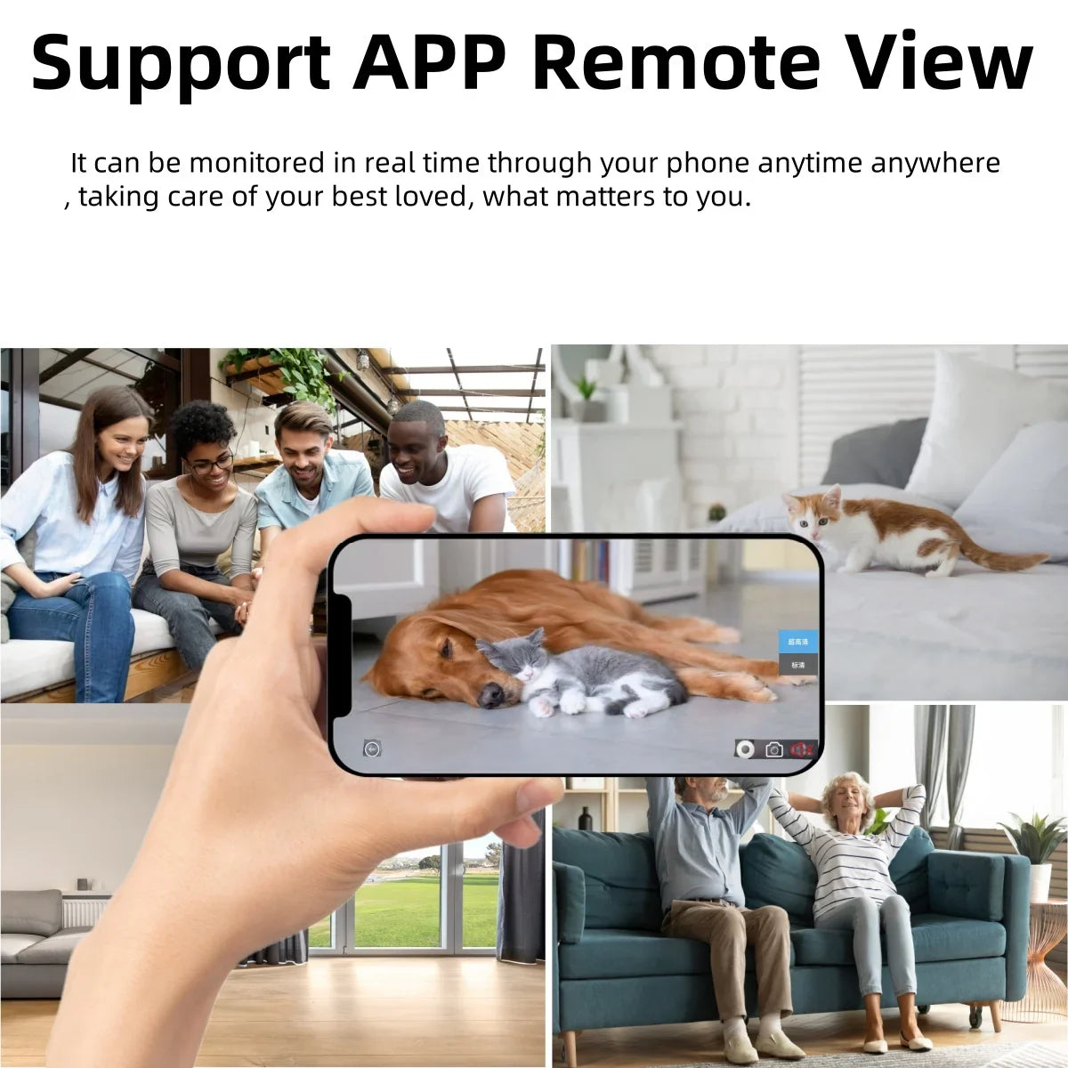 HD WiFi Mini Camera DIY Module — Home & Office Security Nanny Cam with Motion Detection, Alarm, Remote Viewing via App