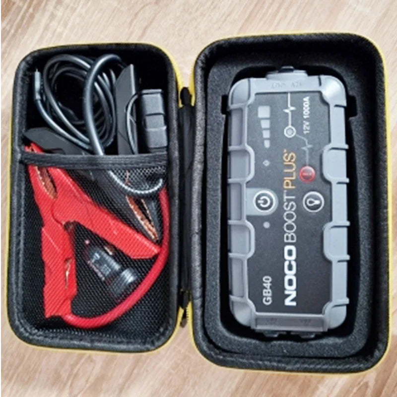 Rugged EVA Travel Case for NOCO Boost Plus GB40 1000 Amp 12V UltraSafe Lithium Jump Starter - Protective Outdoor Carry Cover
