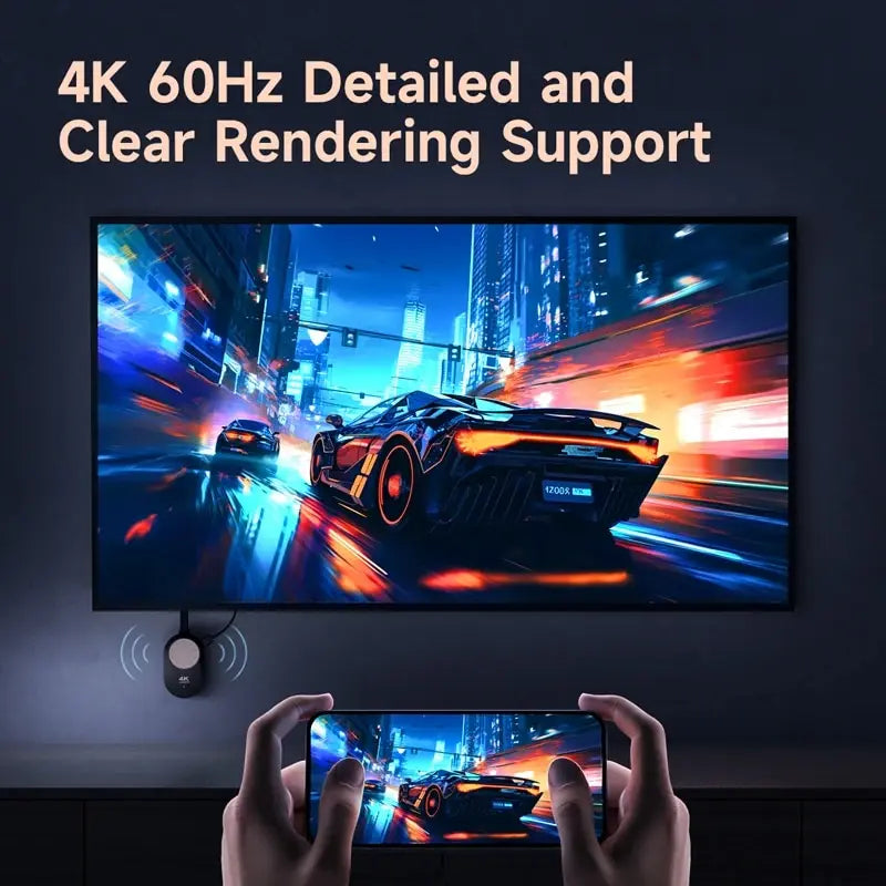 Hagibis Wireless HDMI Display Dongle Adapter – 4K@60Hz Wireless Extender for Laptop, PC, Smartphone, HDTV, Projector, IOS