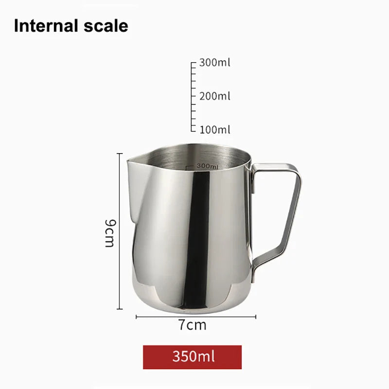 Stainless Steel Milk Frothing Pitcher Jug – 100ML–2000ML Espresso Barista Latte & Cappuccino Cream Foam Maker Cup