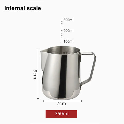 Stainless Steel Milk Frothing Pitcher Jug – 100ML–2000ML Espresso Barista Latte & Cappuccino Cream Foam Maker Cup