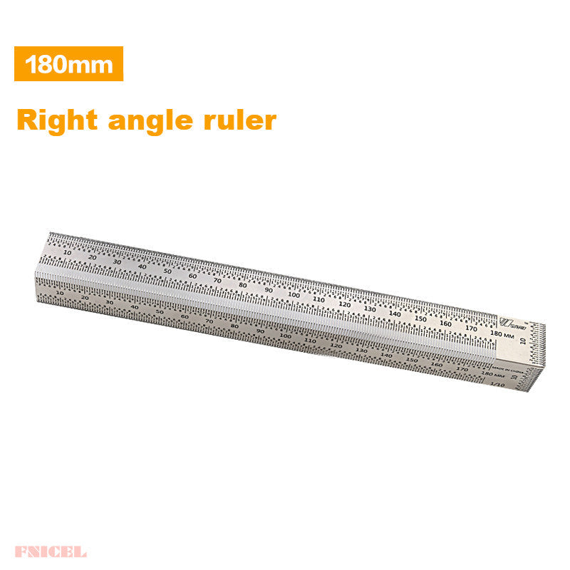 High Precision T-Type Scale Ruler — Stainless Steel Woodworking Scribing & Marking Gauge
