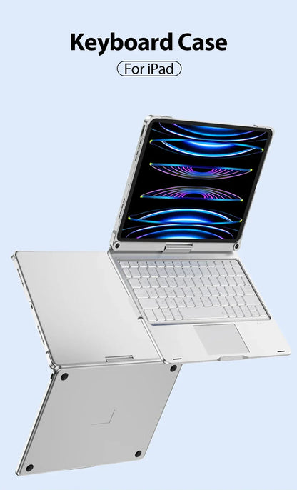Magic Keyboard Case for iPad Air & Pro – Backlit Keyboard Cover for 11" & 12.9" (2024 M2, 7th-10th Gen)