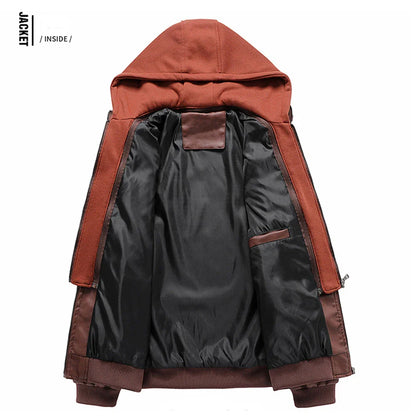 KB Men’s Leather Motorcycle Jacket – Casual PU Biker Coat, Autumn Outerwear, EU Size SA722