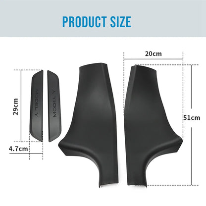 Rear Door Sill Cover for Tesla Model Y (2022–2024) – Anti-Dirty Kick Guards, Trim Protector Film & Welcome Pedal Pads
