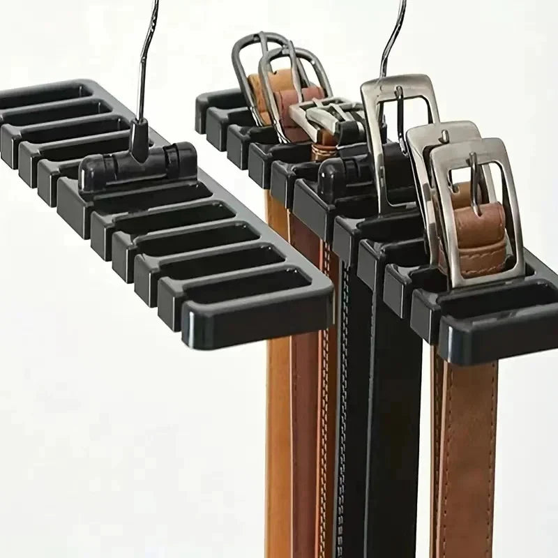 Rotating Tie & Belt Hanger — Multifunctional Scarf Organizer for Home Closet Storage
