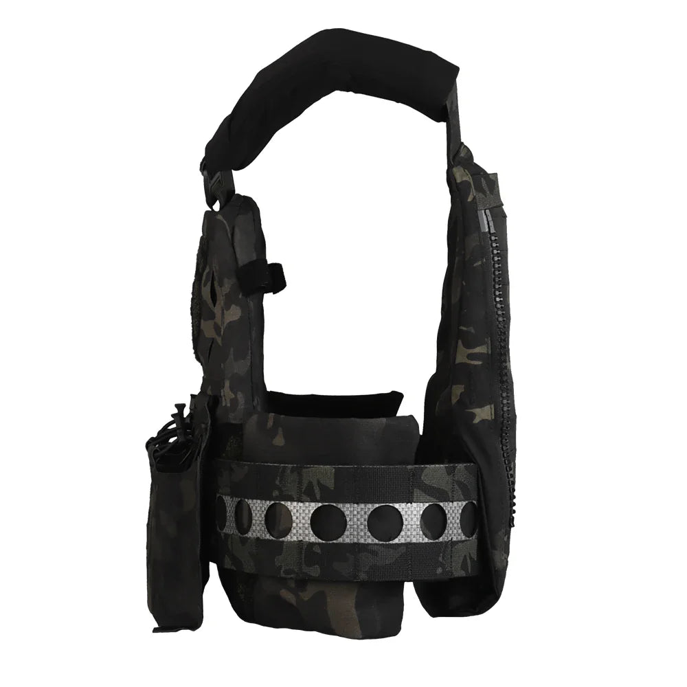 Tactical Vest Ferro Plate Carrier V5 – Military Hunting Airsoft Body Armor with Portable MOLLE System & Triple Magazine Pouch