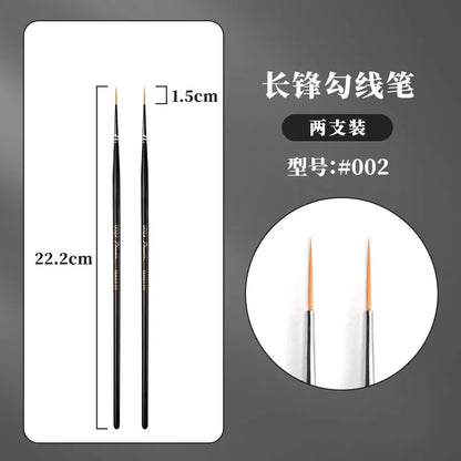 1/2/3/5PCS Rigger Artist Paint Brushes – Extra Long Fine Point Liner Brushes for Scale Models, Nail Art, Acrylic, Oil & Watercolor