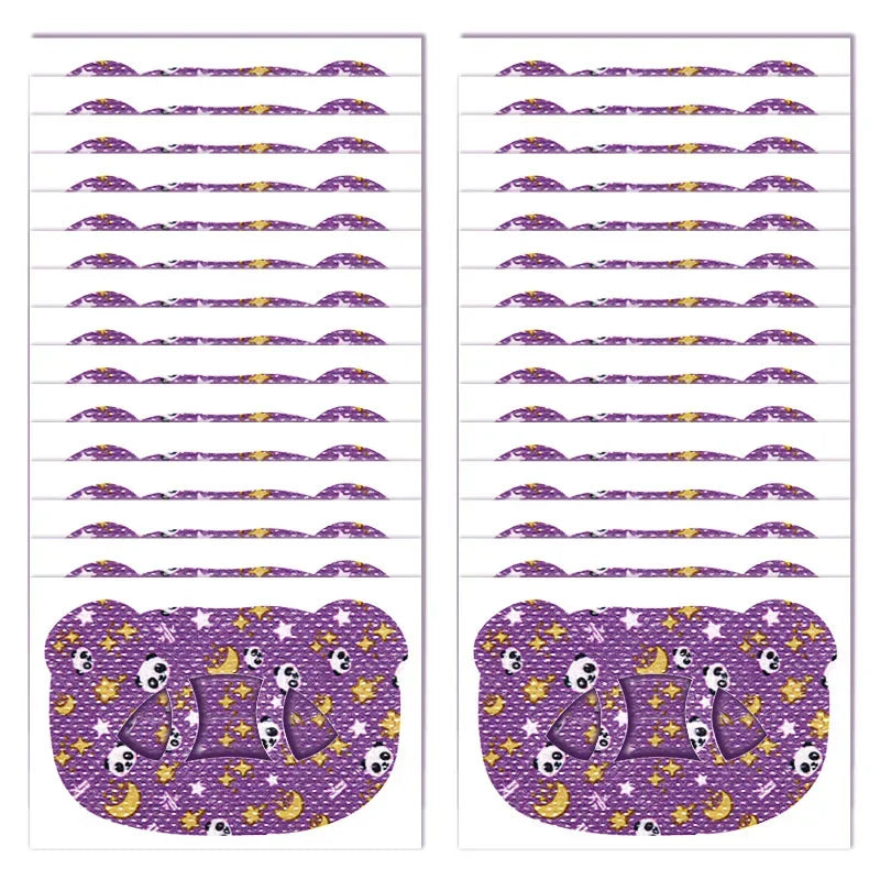 30pcs Anti-Snoring Stickers — Night Sleep Lip & Nose Breathing Patch, Mouth Correction Orthosis Tape for Children & Adults