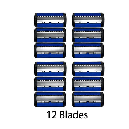 6-Layer Manual Safety Razor – Stainless Steel Double Edge Blade Shaver for Beard & Moustache Grooming