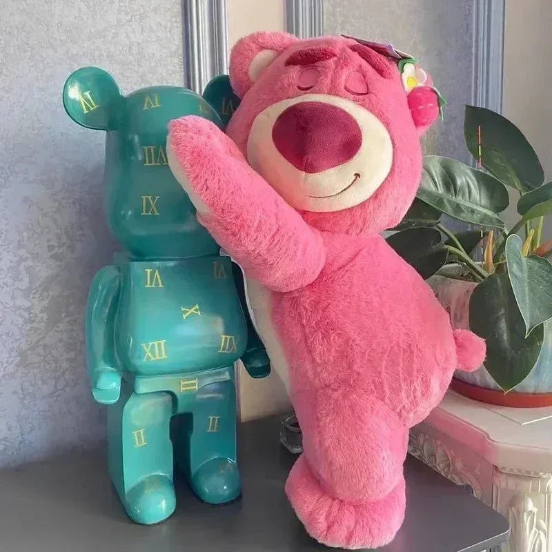 Disney Toy Story Lotso Plush – 90cm Cute Strawberry Bear Sofa Pillow, Stuffed Toy Gift for Kids and Girls
