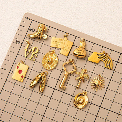 Fashion Dance Boot Pendant Necklace – Gold Plated Collarbone Chain Love Charm Jewelry for Women
