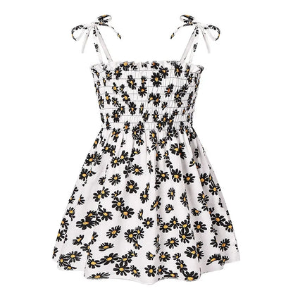 Summer Girls Princess Beach Dress – Strapless Floral Sleeveless Party & Casual Toddler Dress for Ages 1-6 Years