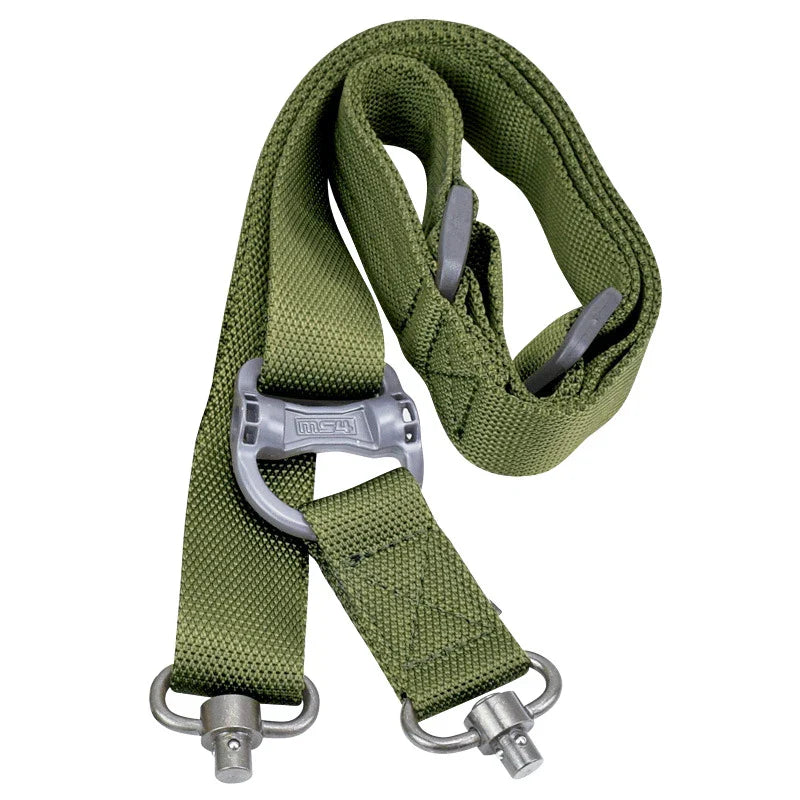 Tactical Adjustable MS4 Rifle Sling — QD Metal Swivel, 2-Point & Single-Point Quick Release for Multi-Mission Use