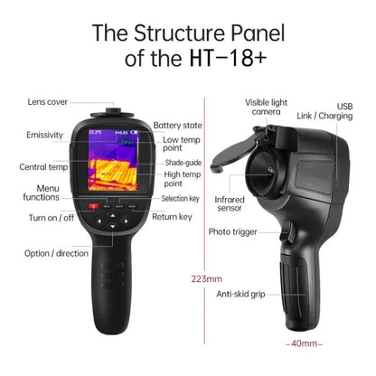 GW256 Handheld Infrared Thermometer – HD Digital Thermal Imager Camera, 2024 Floor & Wall Heating Pipe Tester