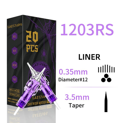 LASTJUDG 20PCS Disposable Tattoo Cartridge Needles – RL RS M1 RM for Permanent Makeup & Tattoo Pen