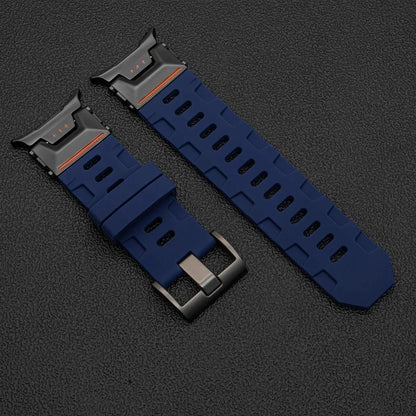 Soft Silicone Luxury Sport Strap for Samsung Galaxy Watch Ultra 47mm — No-Gap Curved End Band for Men