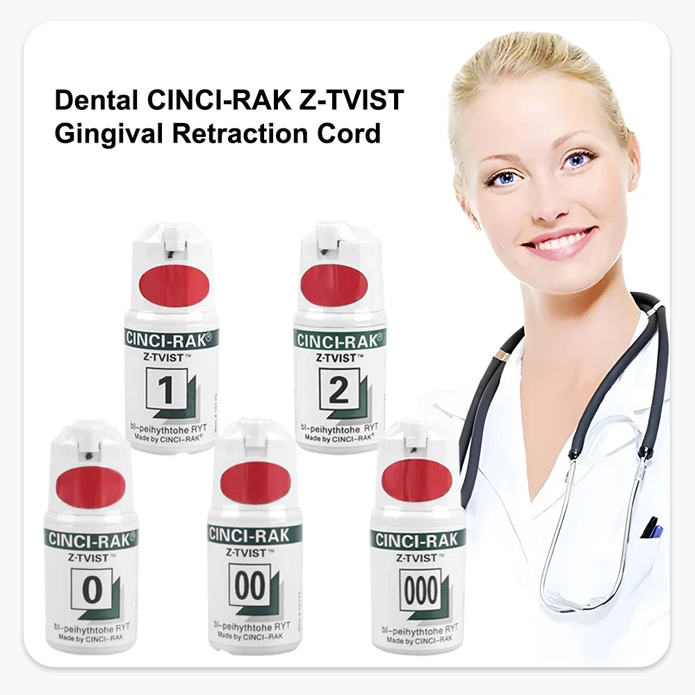 Dental Disposable Gingival Retraction Cord – Knitted Cotton Gum Line, Size 0/00/000 for Denspay
