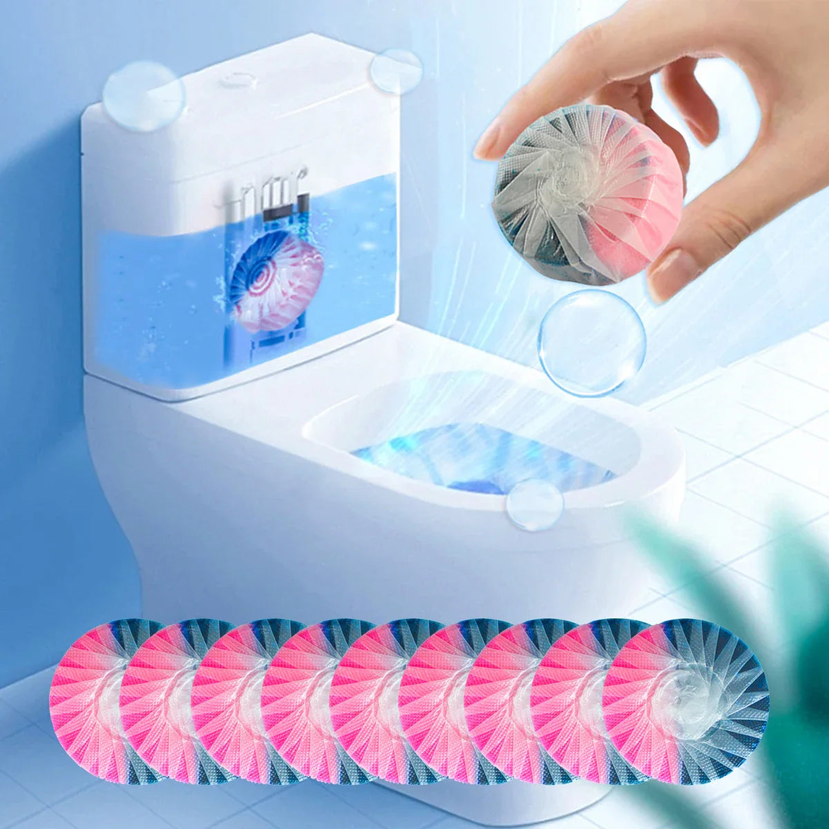 Automatic Toilet Bowl Cleaner Tablets – Continuous Release Technology for Long-Lasting Freshness