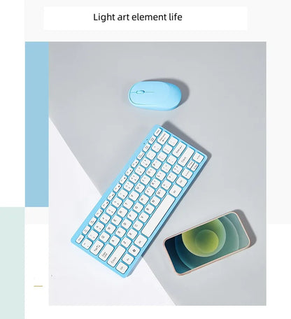 2.4G Wireless Mini Keyboard and Mouse Combo – Portable Set for Notebook, Laptop, Mac, PC, Smart TV & PS4