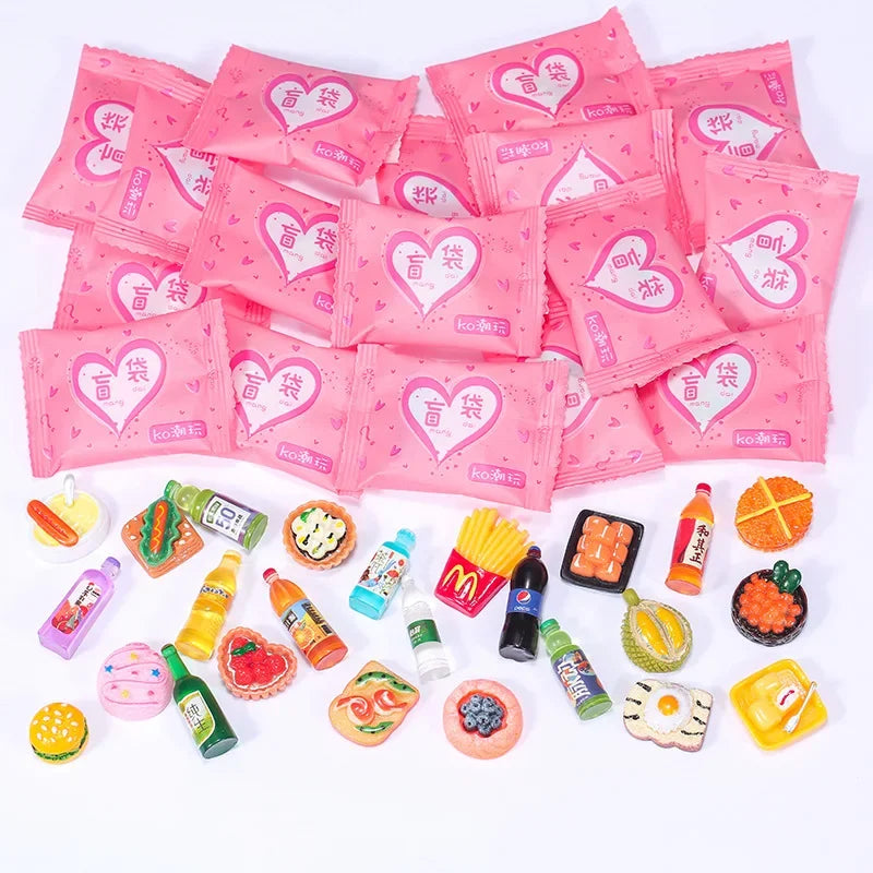 Cartoon Kapibara Miniature Supermarket Food Animal Random Style Model Ornaments Kids Gift