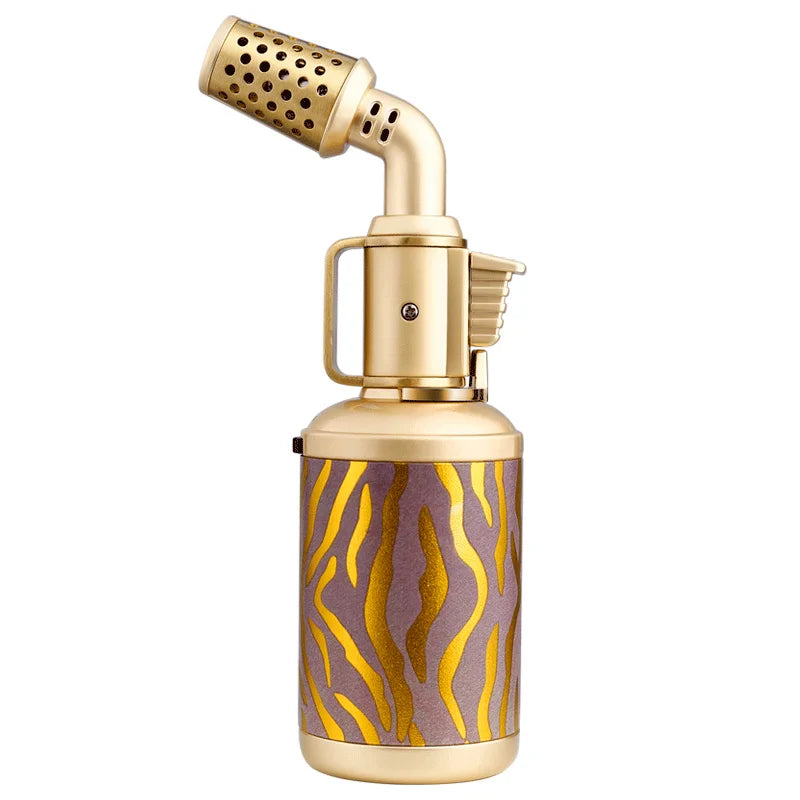 JOBON Creative Cigar Lighter | Windproof Blue Flame with Locking Rotor & UV Transfer Print, Unique Gift Craft