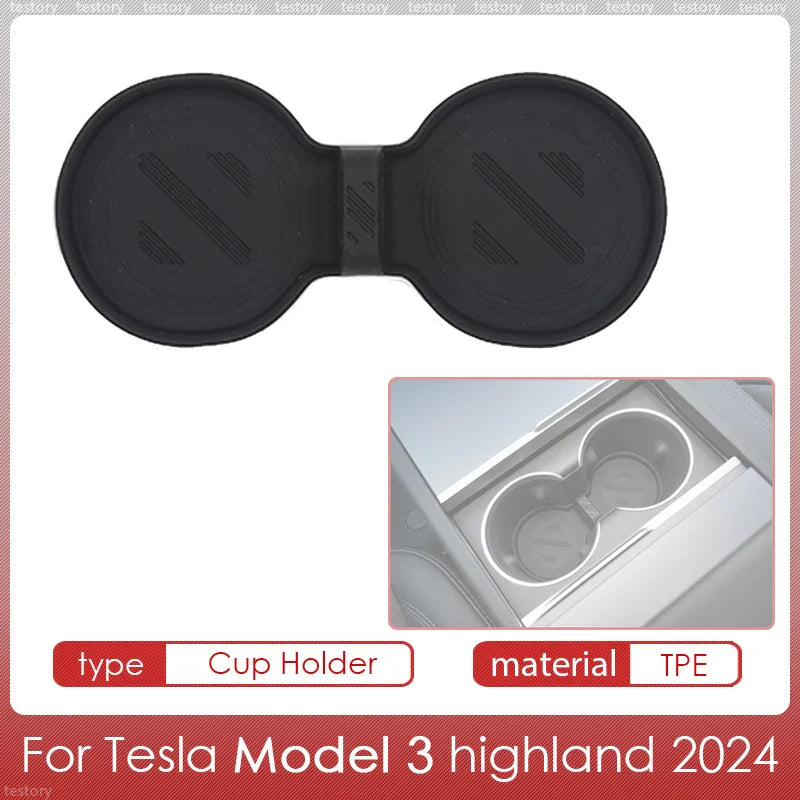 Tesla Model Y/3 Center Console Storage Box – Hidden Organizer Tray & Webcam Cover (2021–2024 Accessories)