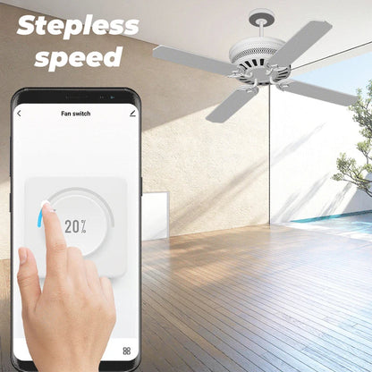 Tuya WiFi Mini Smart Fan Speed Controller – DIY Ceiling Fan Switch, Remote & Voice Control, Alexa & Google Home Compatible