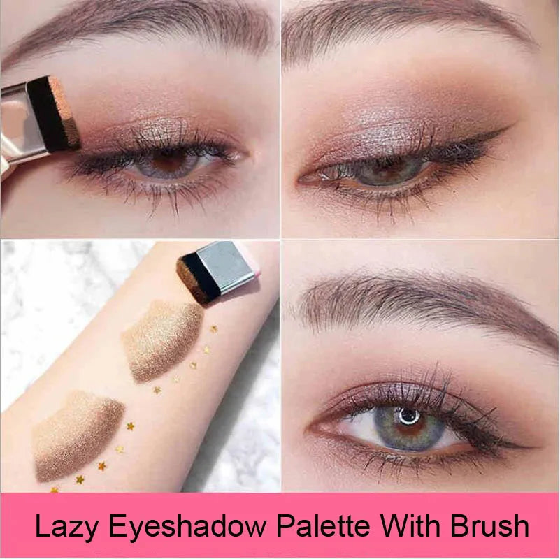 Portable Two-Color Matte Eyeshadow Palette - Lazy Makeup Solution for Professional Women, Easy-to-Carry Cosmetic Tray