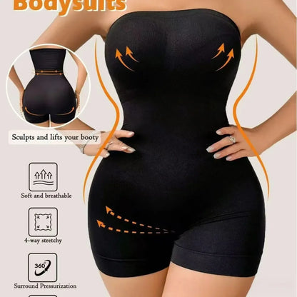 Women’s Seamless Shapewear Corset Bodysuit – High Waisted Tummy Control Hip Lifting Slimming Body Shaper Pants