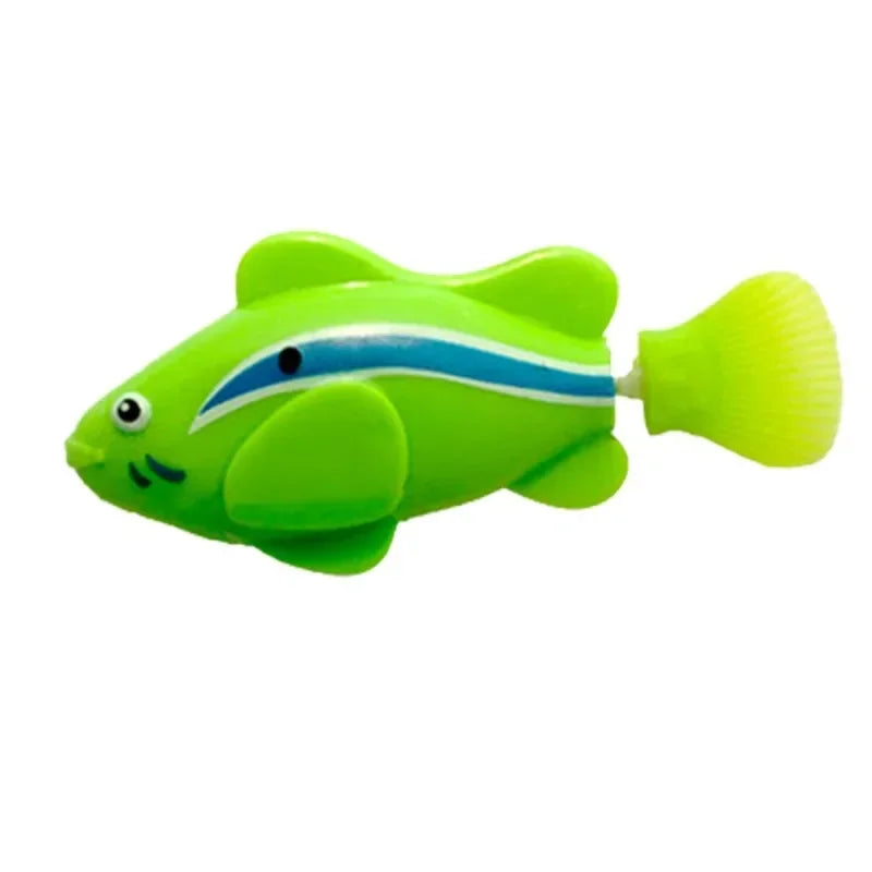 LED Interactive Cat Toy Robot Fish – Glowing Electric Swimming Motion Toy to Stimulate Kitten Hunting Instincts & Playful Exercise
