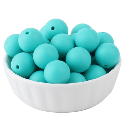15mm Silicone Beads Set - Colorful Loose Beads for DIY Keychains, Jewelry & Beaded Pen Crafts