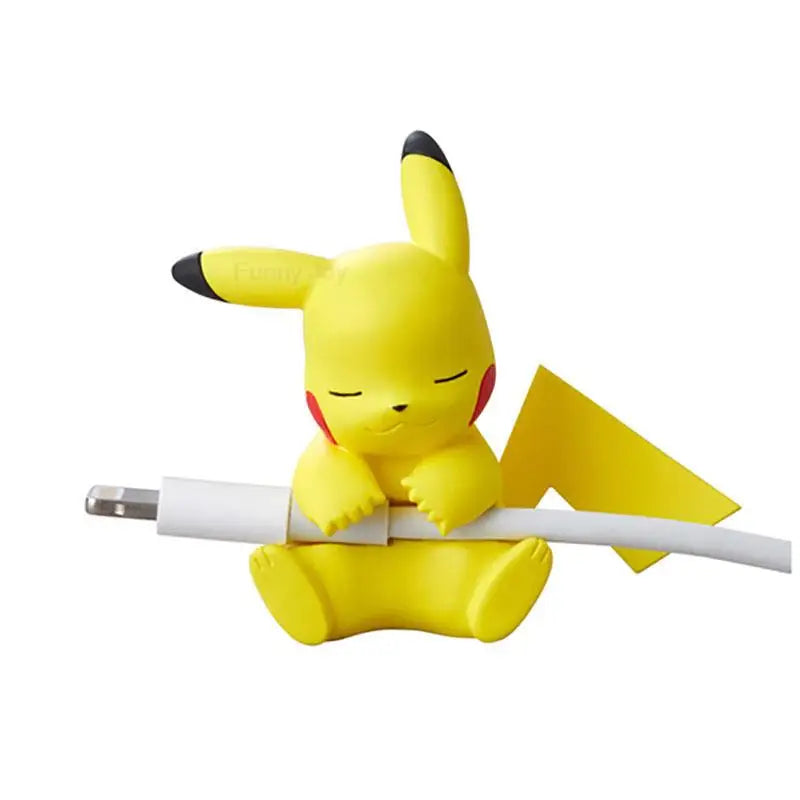 Anime Pokémon USB Cable Bite Case – Pikachu & Eevee Figure Toy Cosplay Prop Gift
