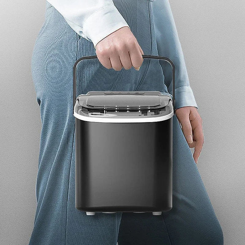 Portable Electric Ice Cube Maker - Automatic Bullet Round Ice Machine, 15kg/24H for Family, Bar, Coffee Shop, Kitchen, Office