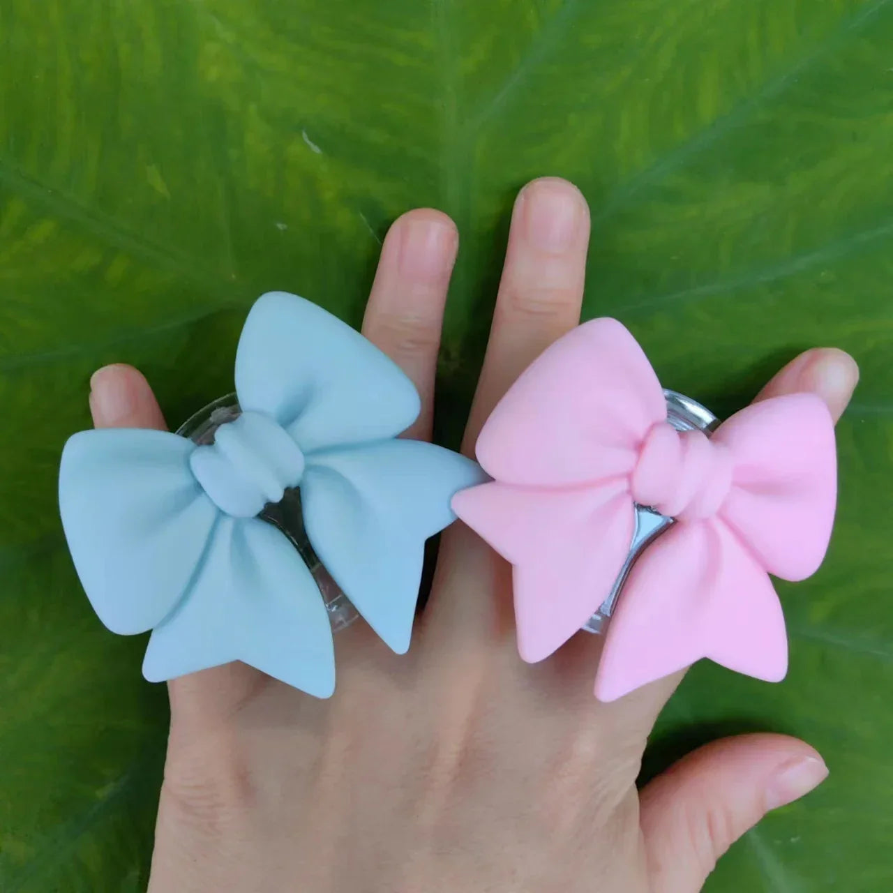 Cute Macaron Color Bow-Knot Smart Tok – Universal Phone Holder, Korean Style Grip Stand, Lazy Bracket for Smartphones