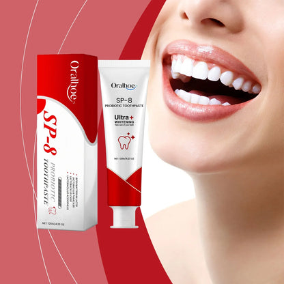 Probiotic Mint Toothpaste | Fresh Breath, Plaque & Stain Removal, Teeth Brightening for Smokers