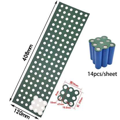 2-6P Hollow & Solid 18650 Li-ion Battery Insulating Gaskets – Positive Pole Protective Stickers with Highland Barley Paper Design