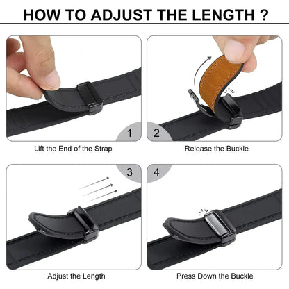 Leather and Silicone Strap for Apple Watch - Magnetic Band for Ultra 2, 49mm, 45mm, 44mm, 42mm, 41mm, 40mm, Series 9, 8, 7, SE, 6