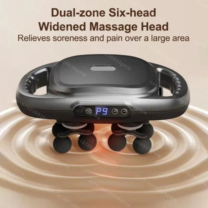 Fascia Massage Gun with 12/8 Heads — Electric Deep Tissue Muscle Relaxation Gun, High-Frequency Back & Body Massager