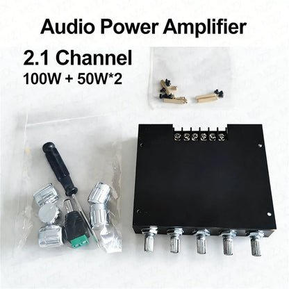 2.1 Channel Audio Power Amplifier - 200W Stereo HiFi Bluetooth Subwoofer Module