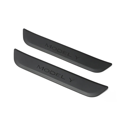 Rear Door Sill Cover for Tesla Model Y (2022–2024) – Anti-Dirty Kick Guards, Trim Protector Film & Welcome Pedal Pads