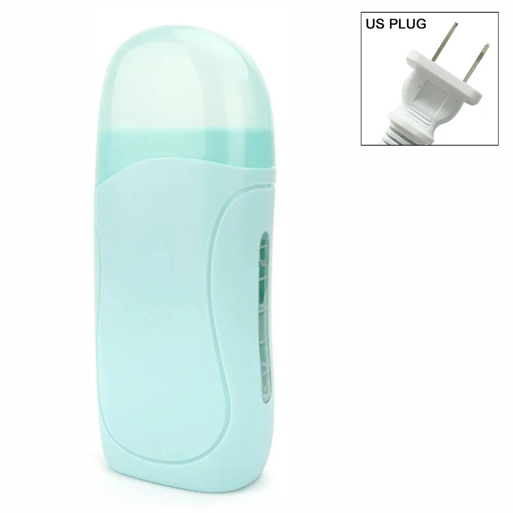 Unisex Hot Roll-On Wax Hair Removal Kit with Depilatory Cream, Wax Heater & Cartridge Warmer – Professional Waxing Set
