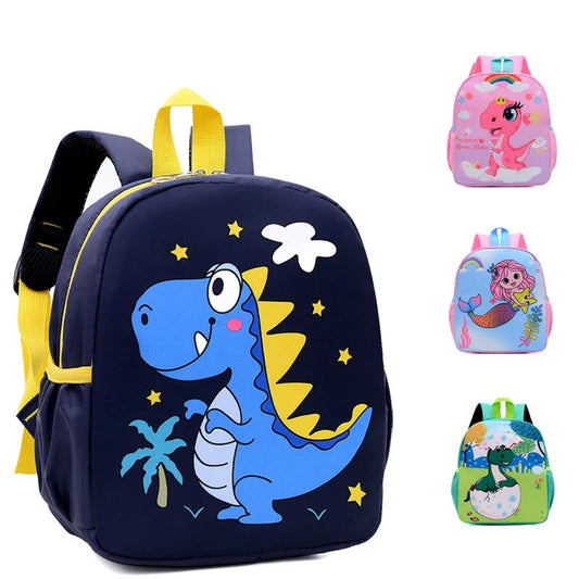 Cute Cartoon Dinosaur Baby Backpack – Adjustable Kindergarten Schoolbag for Boys & Girls