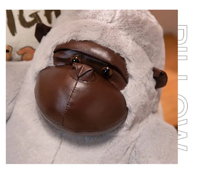 35/50/65cm Big Black Gorilla Plush Toy – Cute Stuffed King Kong Monkey for Birthday Gifts