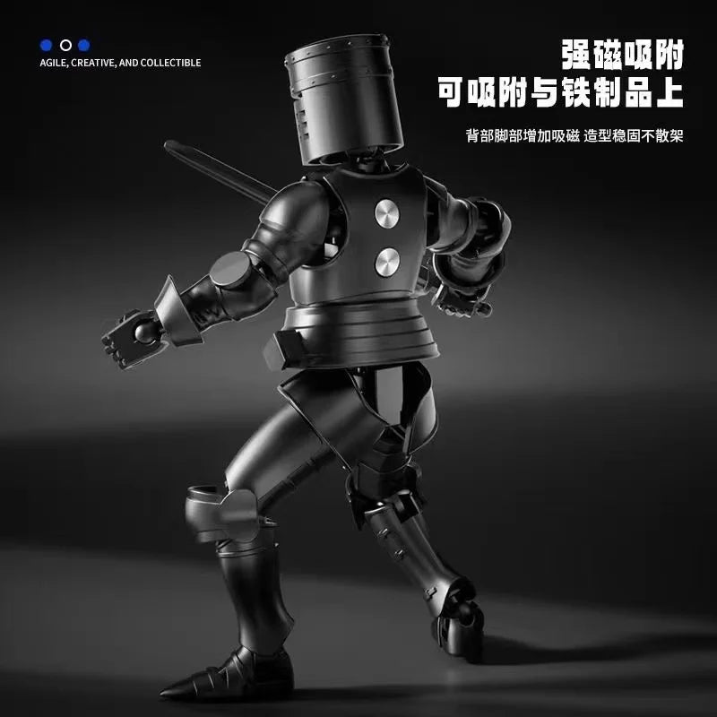 Knight Action Figures Paladin - 13-Jointed Movable Shapeshift Robot, 3D Printed Mannequin Character Toy, Kids Gifts
