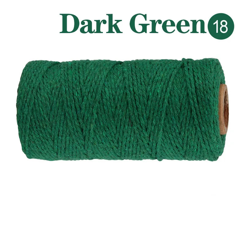2mm 100M Macrame Cotton Cord – Twine Thread for DIY Crafts, Wall Hangings, Bohemian Wedding & Home Decor