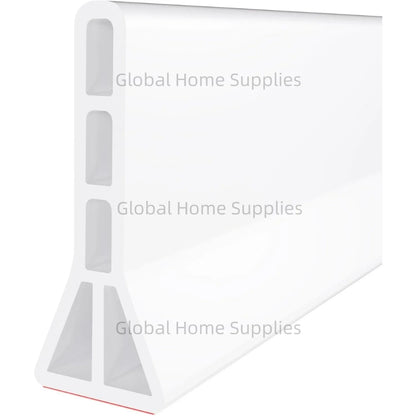 Upgraded 4” / 10cm Collapsible Shower Threshold Water Dam – Bathroom Barrier for Dry & Wet Separation