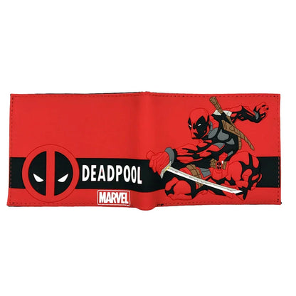 Marvel Comics Deadpool Wallet – PVC Short Purse with Coin Pocket for Men & Women