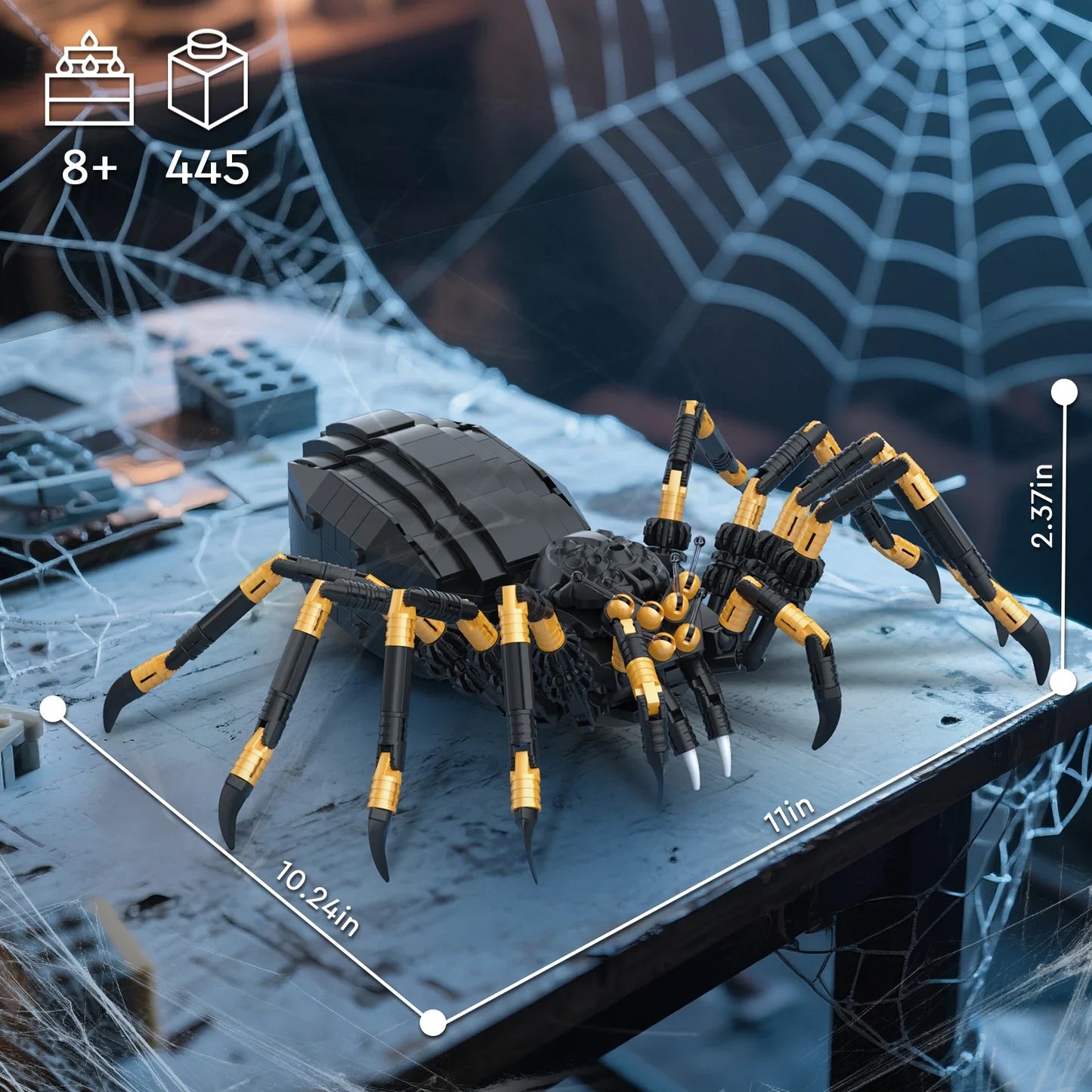 Creative Wild Animal Spider Building Blocks – Micro Assembly Kit, Halloween Horror Toy for Kids